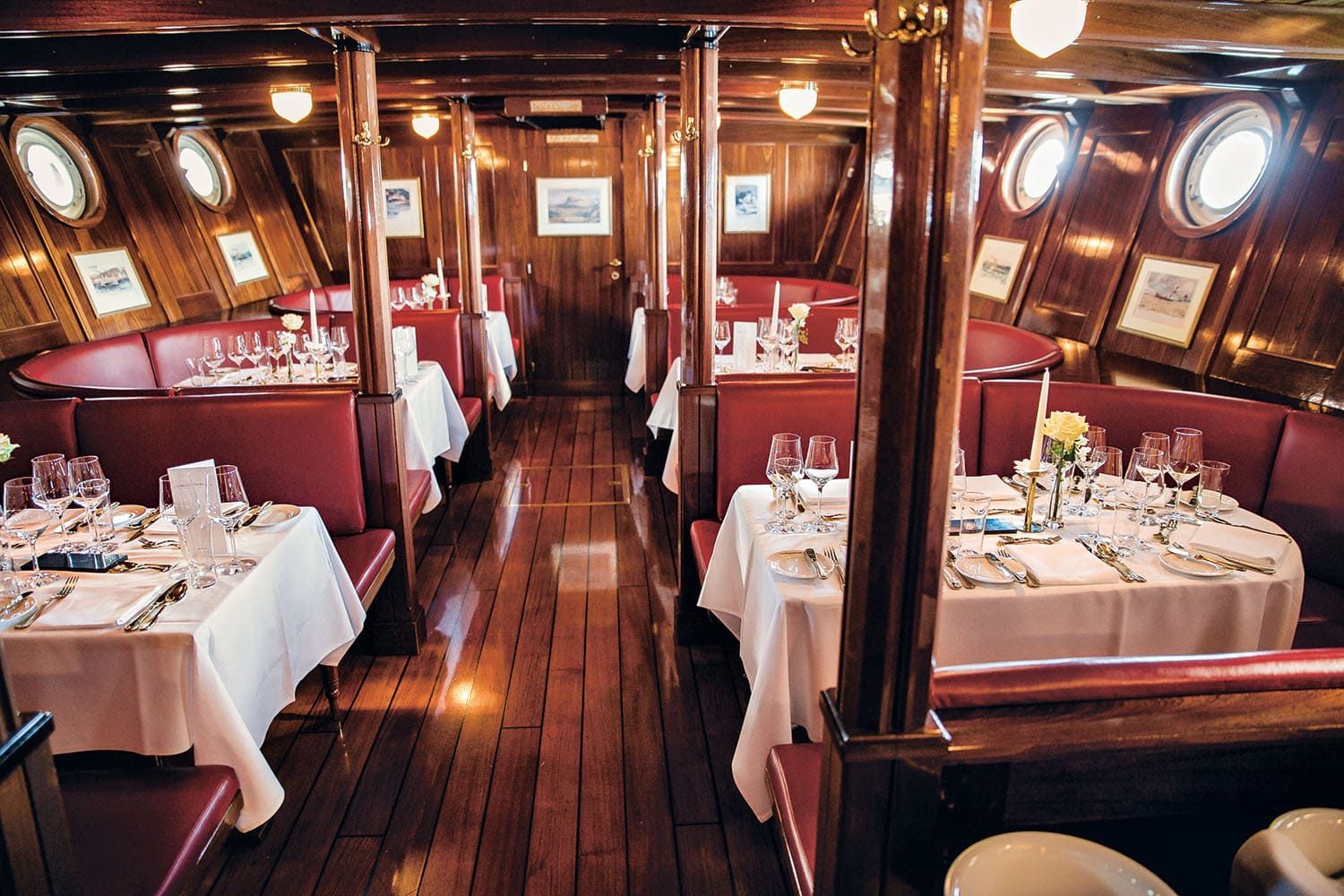 business-dinner auf dem schiff am bodensee
