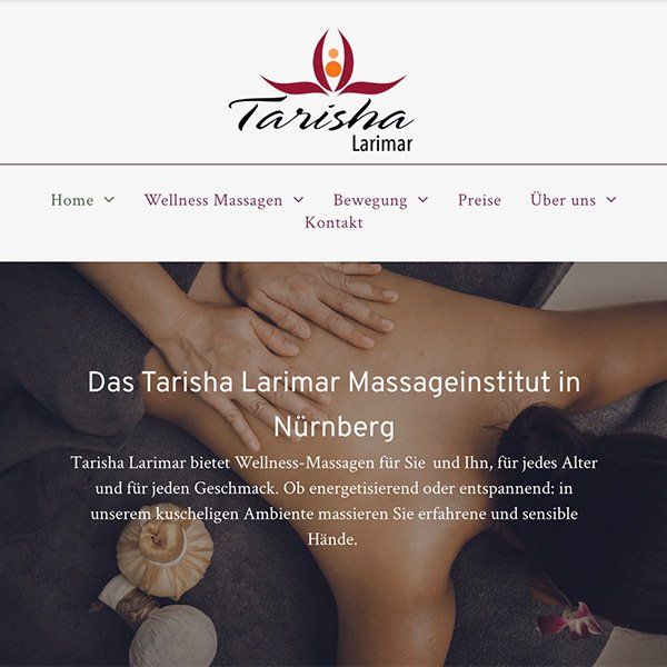 Webseite Massagepraxis Nürnberg Sabine Schweigert communication consultancy, Websites, Webseiten, Art Direction, SEO