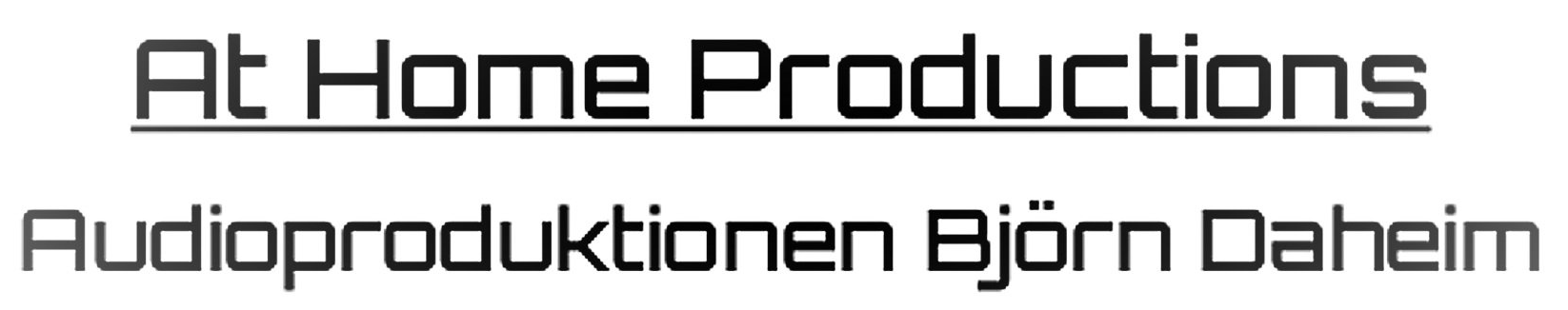 Firmenlogo von At Home Productions - Audioproduktionen Björn Daheim