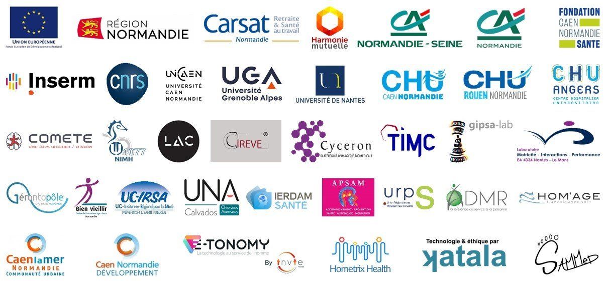 Logo des différents partenaires du projet Présage