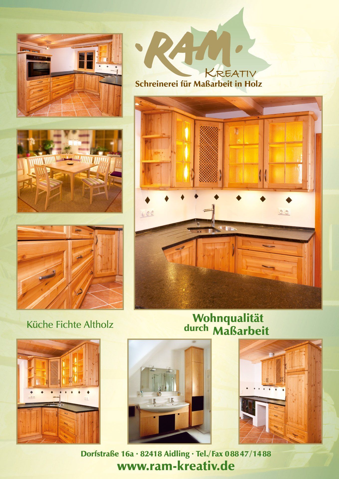 Fotografie, Layout - Plakat für Schreinerei