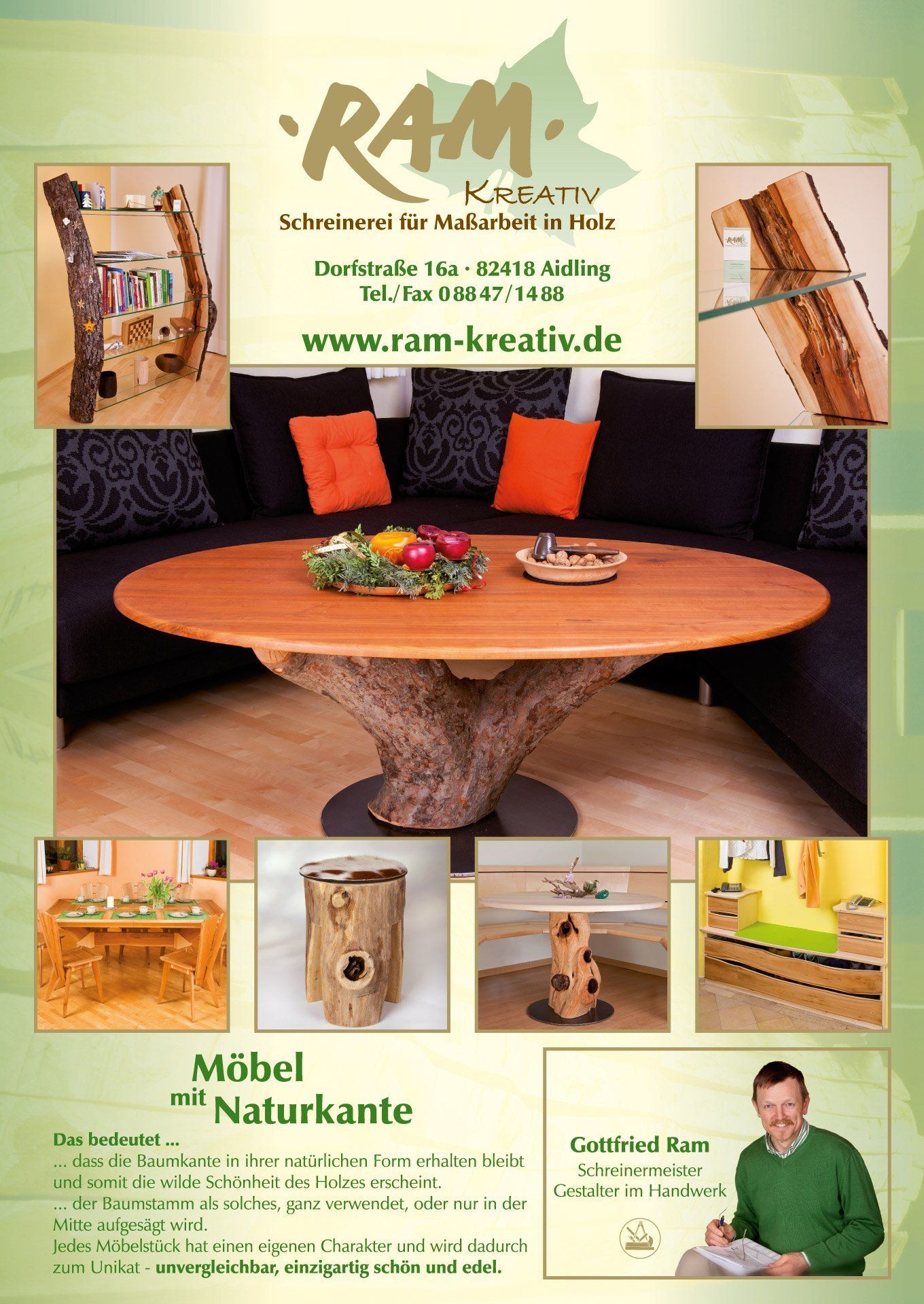 Fotografie, Layout - Plakat für Schreinerei