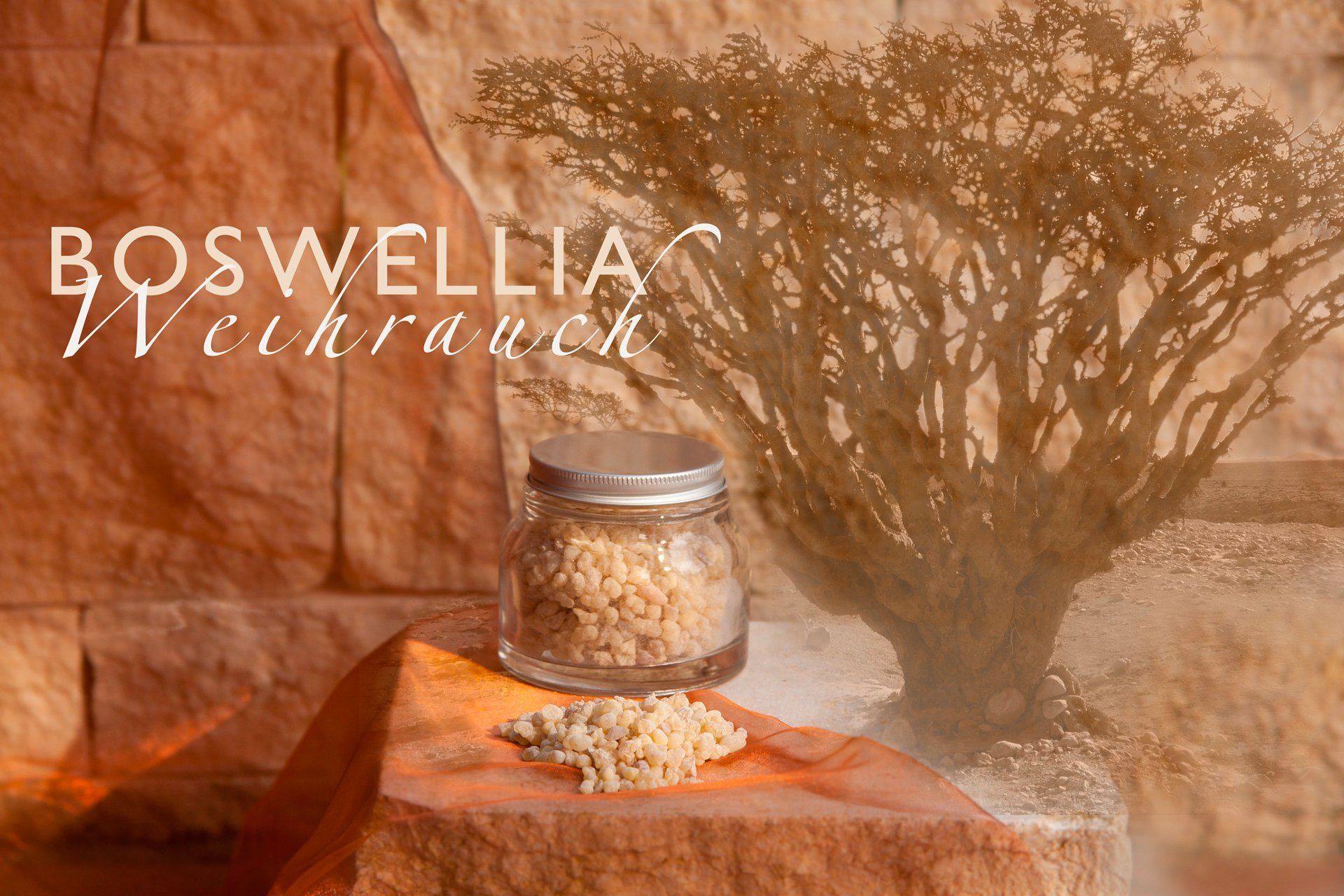 Fotografie, Photoshop - Collage Produkt Weihrauch