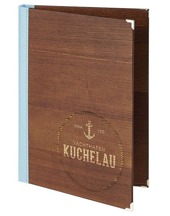 Speisekarten aus Medici Buchbinderleinen