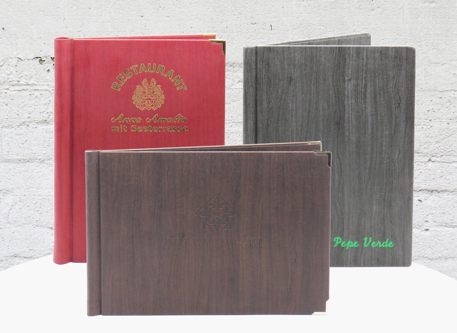 speisekarten aus kunstleder, weichleder von elbcards