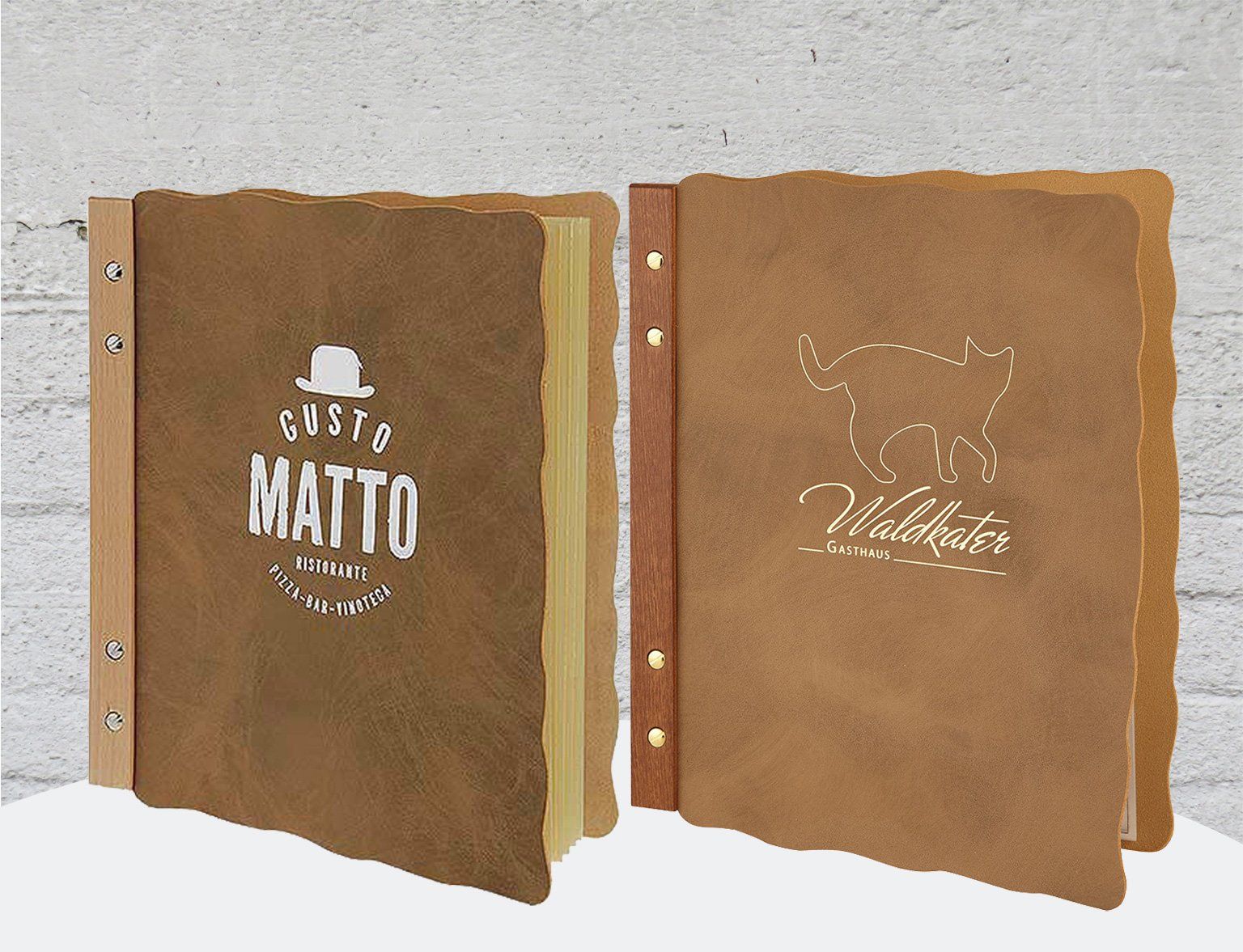 speisekarten aus echtleder von elbcards