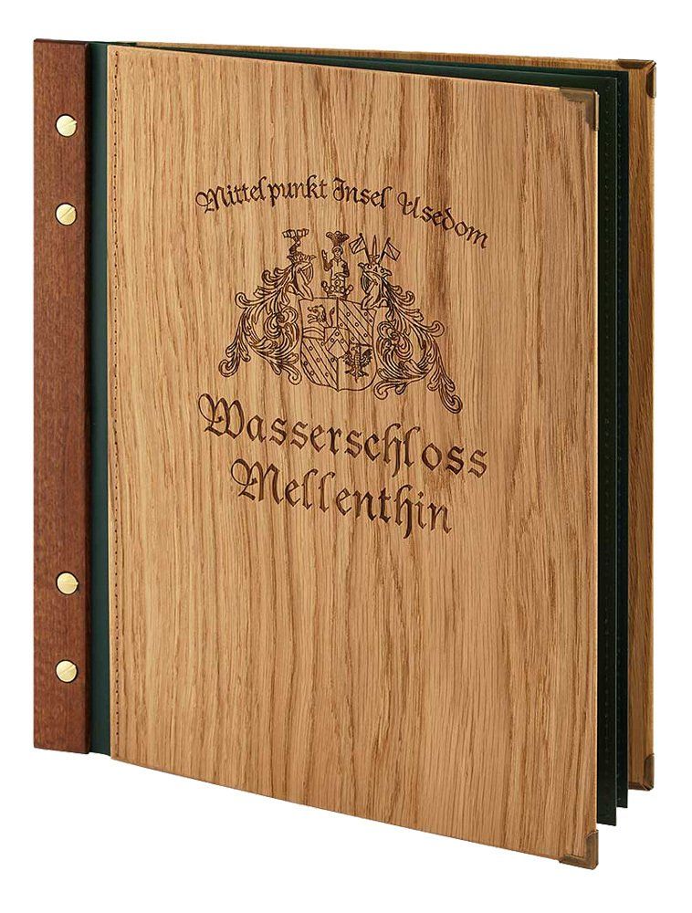 speisekarte jubilar woody aus holz mit laserbranding von elbcards