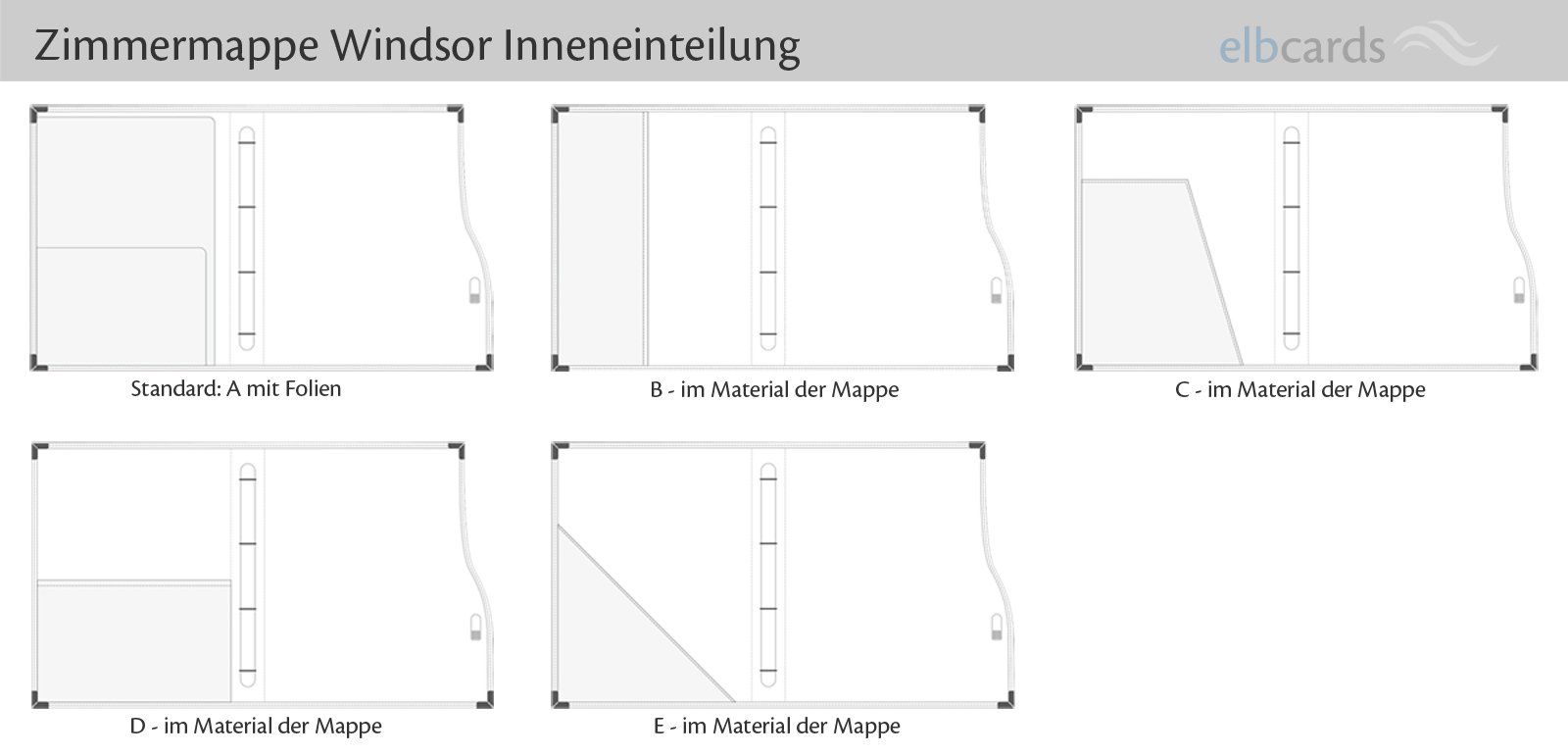 Inneneinteilung Zimmermappe Windsor