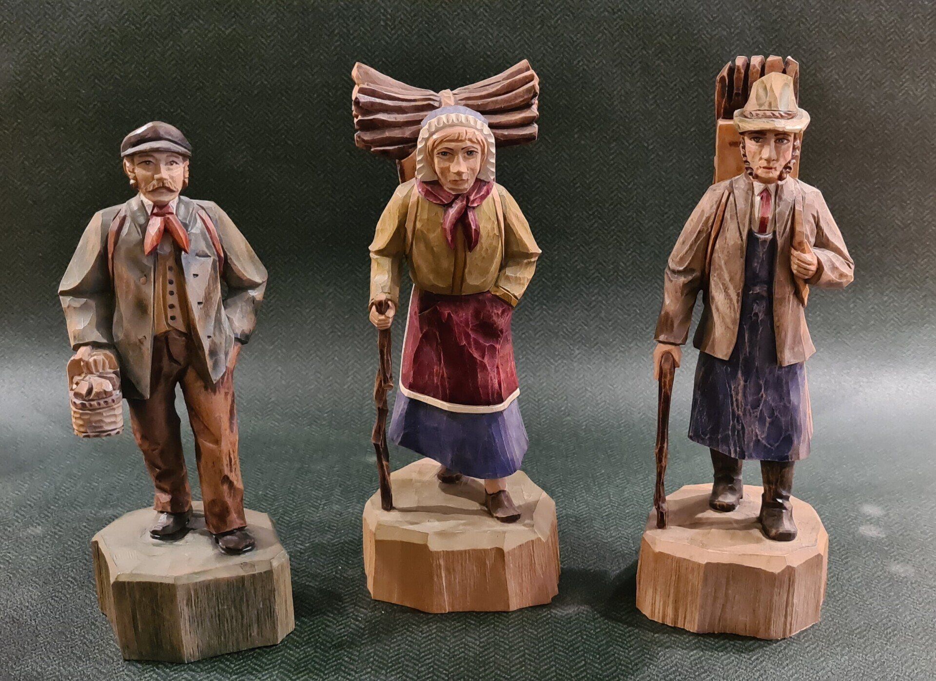 Waldfiguren - Pilzmann, Holzfrau, Holzmann - 16cm