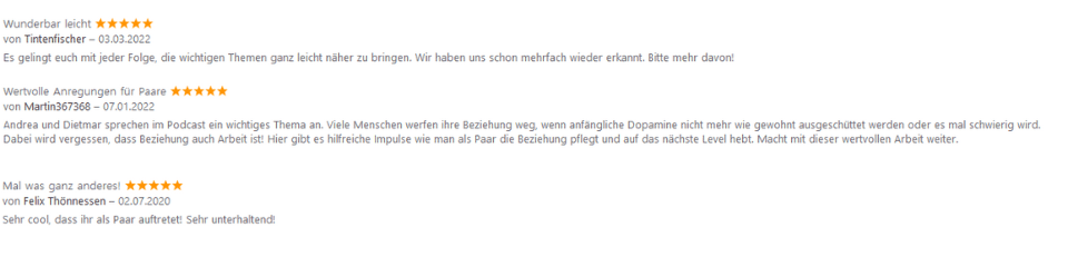 Wir müssen reden! Der Beziehungspodcast iTunes Rezension2