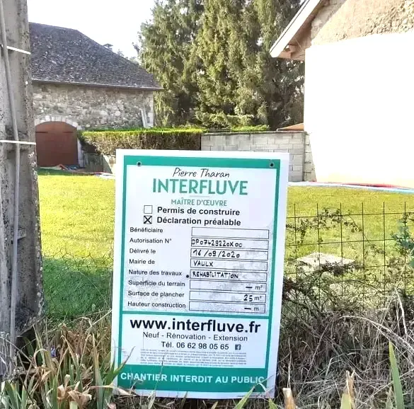 panneau de déclaration préalable Interfluve