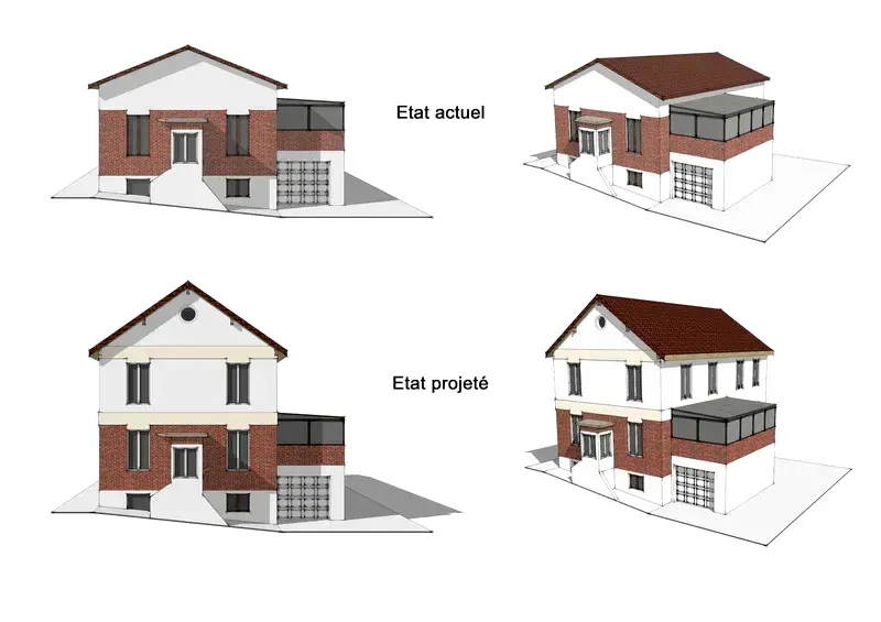 vue 3D d'un projet d'extension