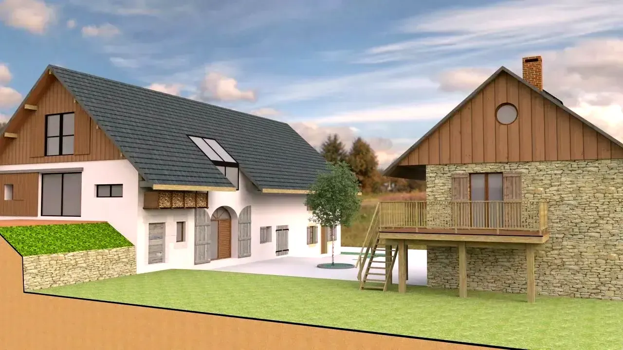 image réaliste en 3D d'un projet de rénovation