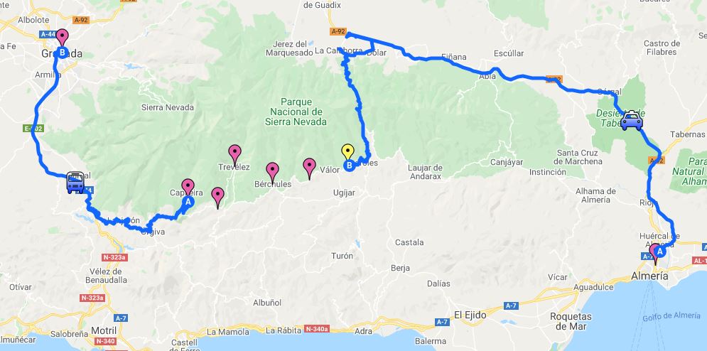 Sierra Nevada, Alpujarras, Wandern, Hiking, Senderismo GR 7, Parque natural, almeria bike tours