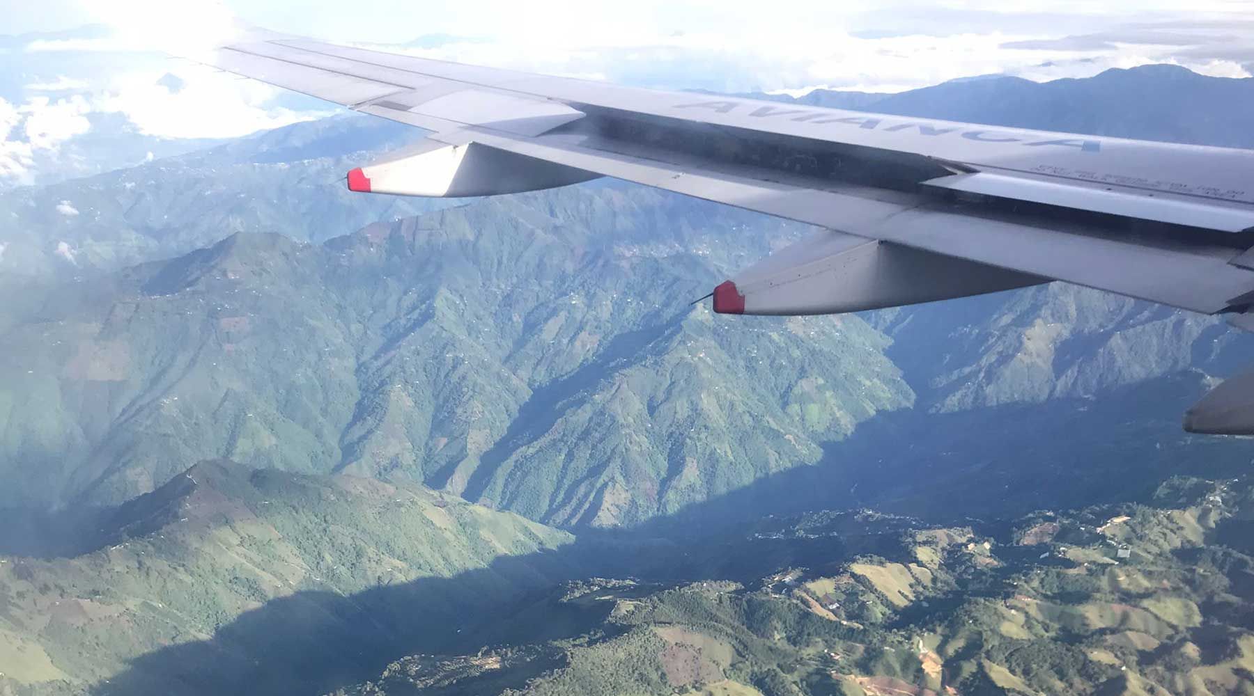 Bild aus dem Flugzeug