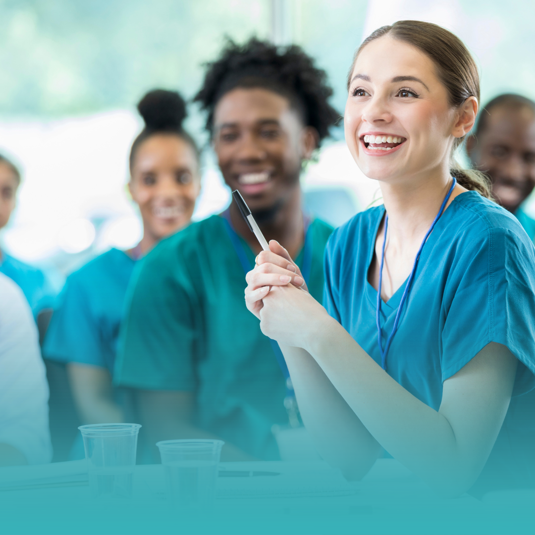Classes - A smiling picture of healthcare providers in uniform