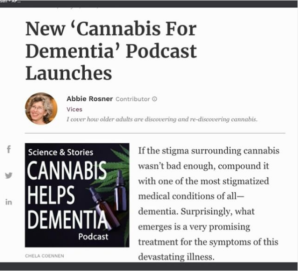 Cannabis Helps Dementia in Forbes