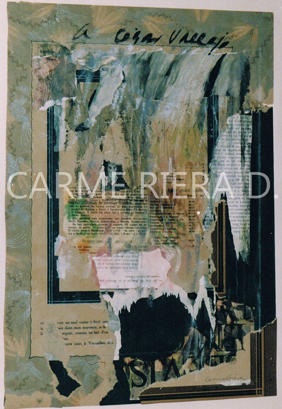 Collage y pintura, 1991