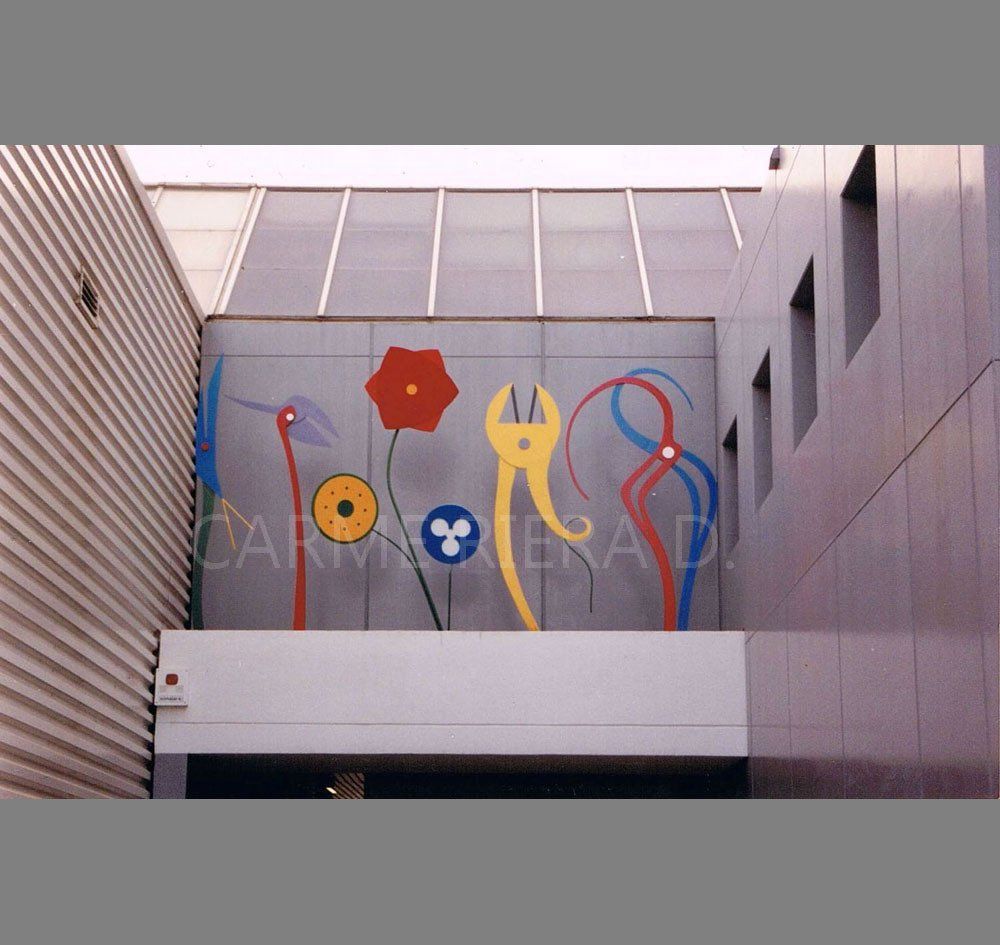 Flors, escultura de ferro