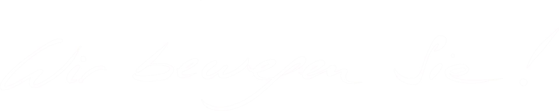 Wir bewegen Sie Schriftzug