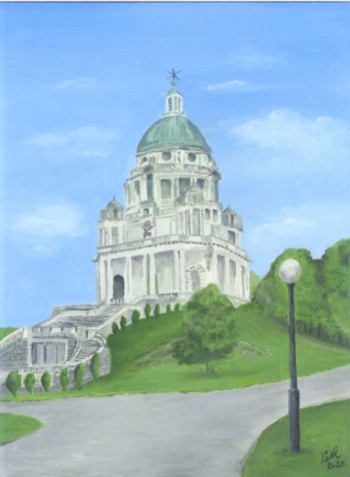a commission for an oil painting of the ashton memorial in williamson park in lancaster