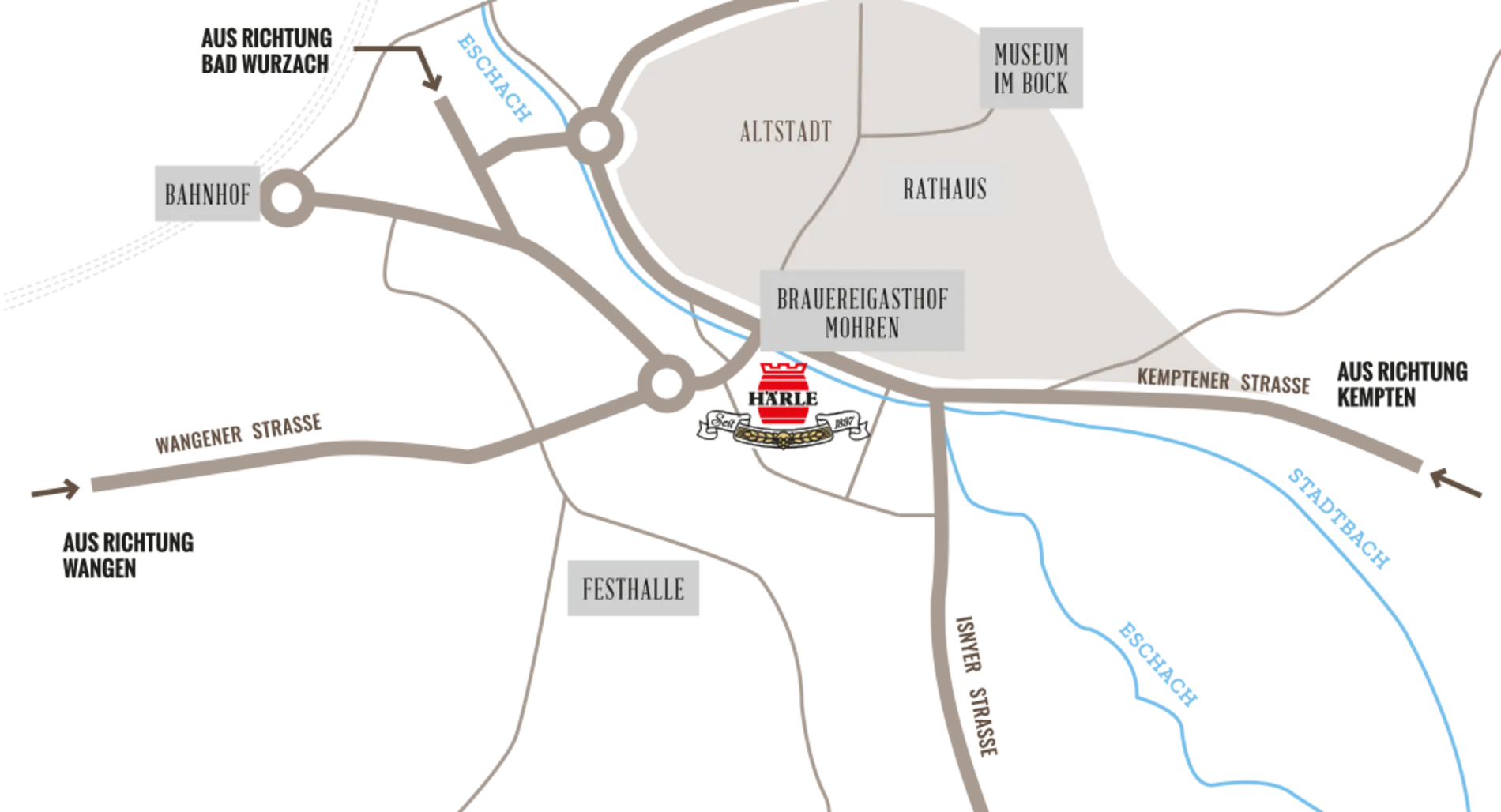 Karte zur Anfahrt zum Restaurant