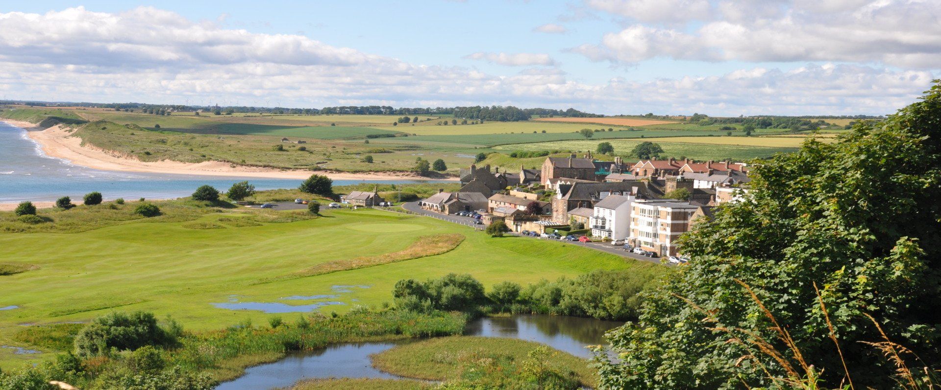 Alnmouth Village Golf Club viewed from Bracken Hill
