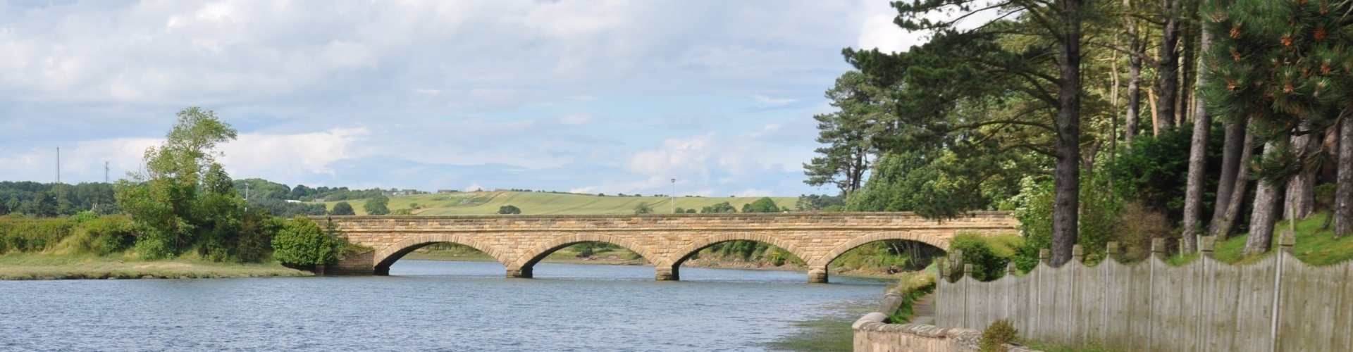 View of the Duchess Bridge over the River Aln