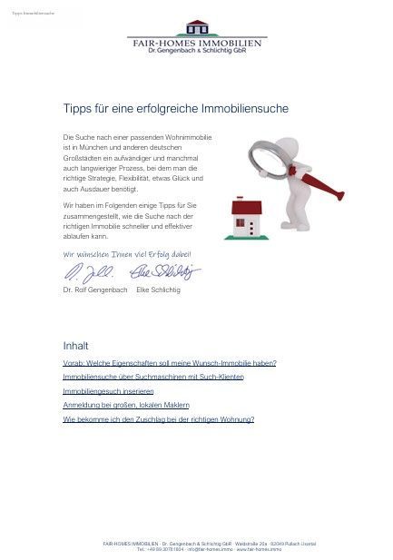 Tipps zur Immobiliensuche