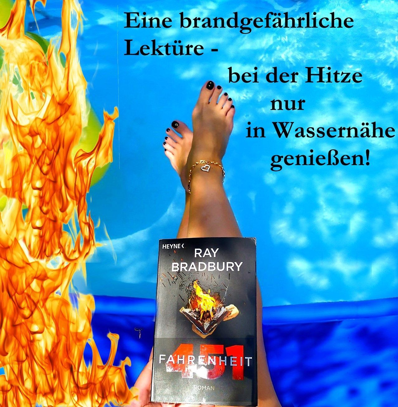 Ray Bradbury 451 Farenheit Lektüre am Swimmingpool