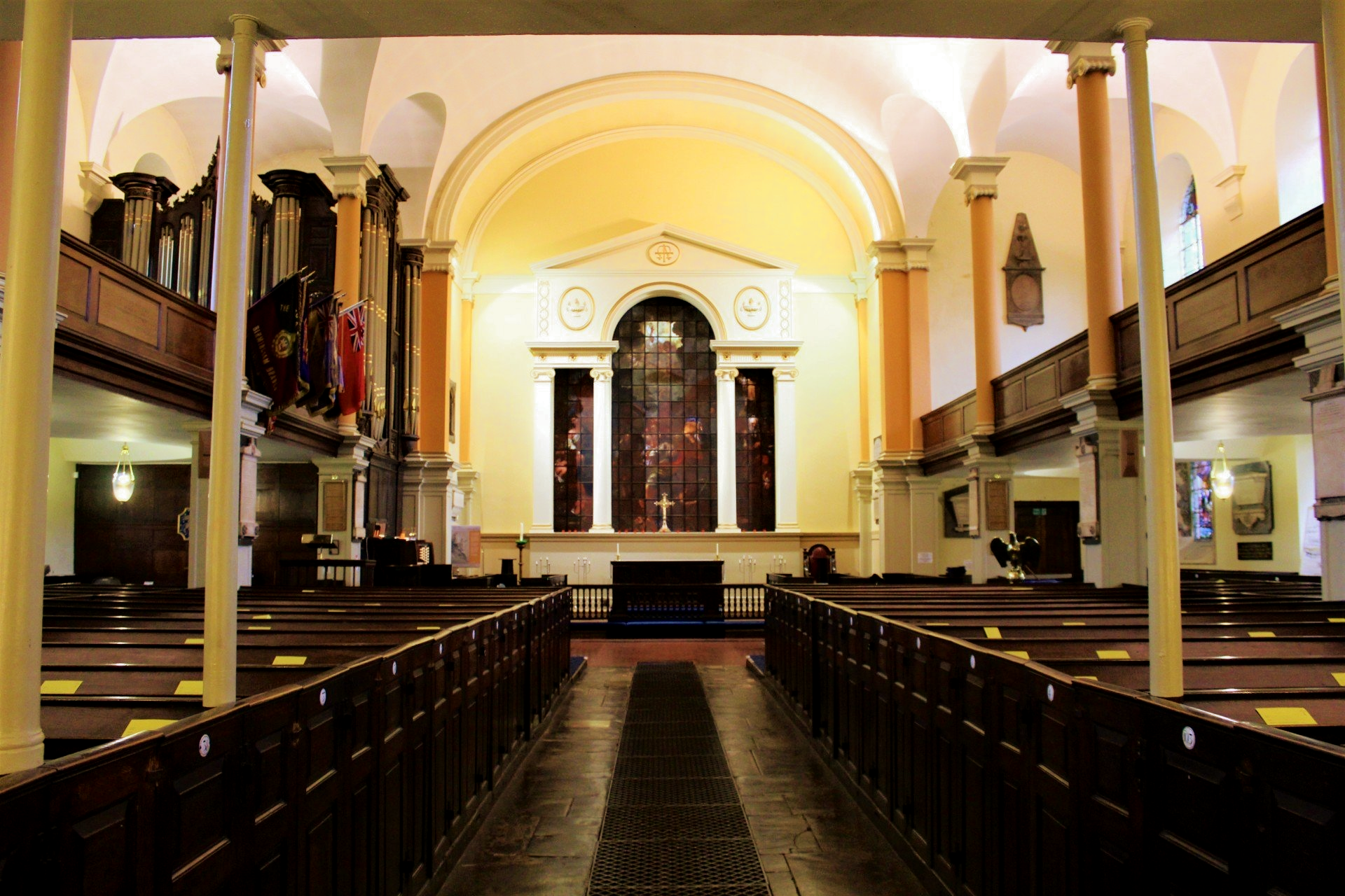 aisle facing the sanctuary