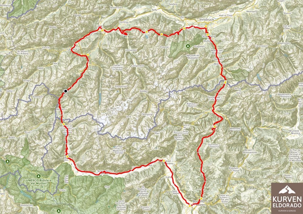 Motorradtour Penserjoch Suedtirol