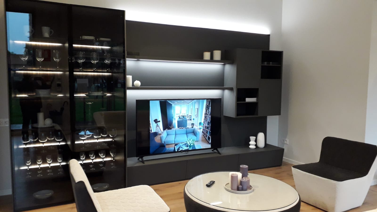 Muebles Living Santos Campanar - Kookers , Gris antracita seda