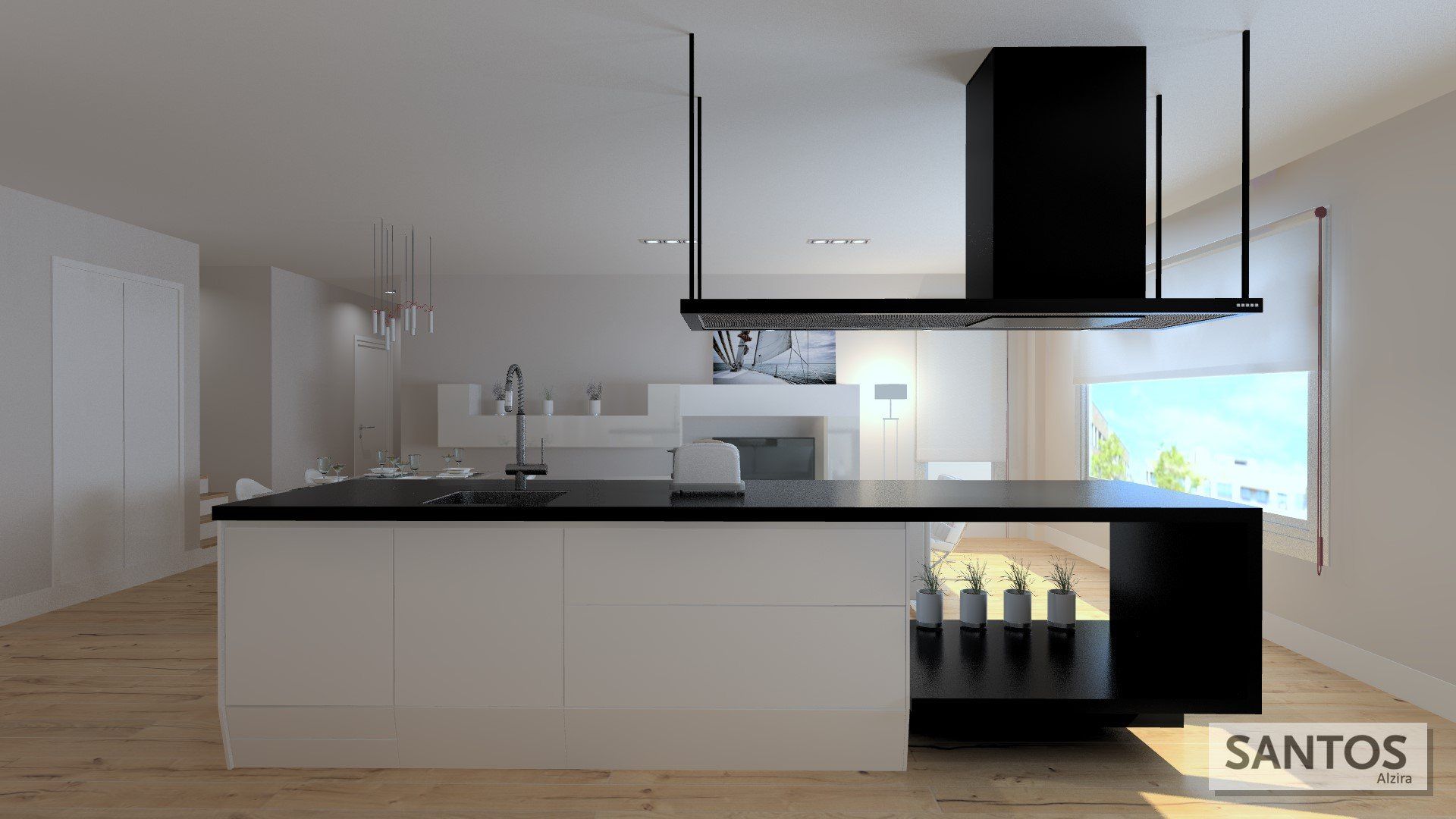 Cocina Santos con cajón zócalo