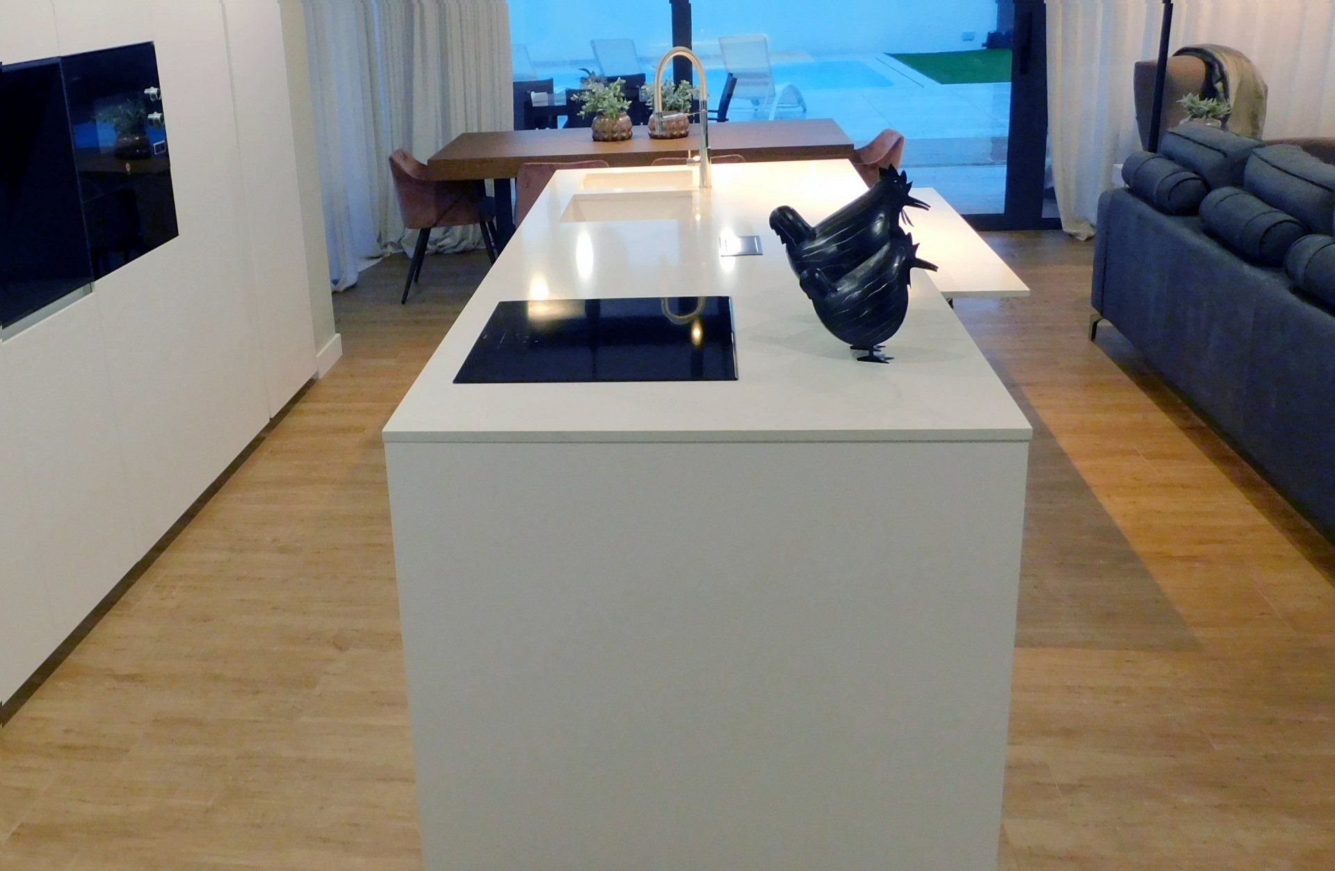 Cocina SANTOS con Isla Blanco Innbruck Plataforma E