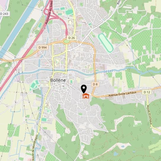 Nous sommes situés au 338 Avenue Emile Lachaux à Bollène Plan de Bollène