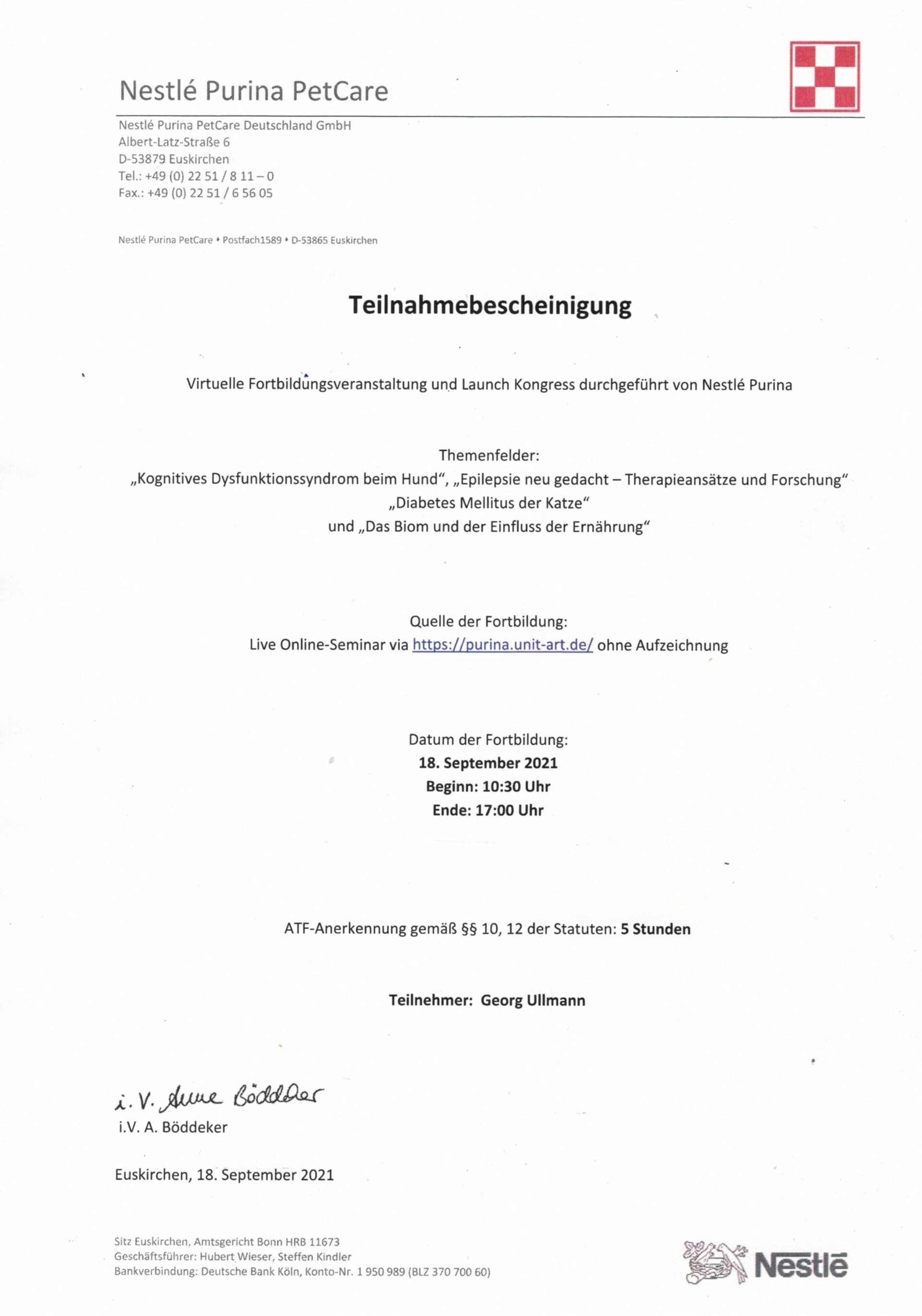 „Kognitives Dysfunktionssyndrom beim Hund“, „Epilepsie neu gedacht – Therapieansätze und Forschung“ „Diabetes Mellitus der Katze“ und „Das Biom und der Einfluss der Ernährung