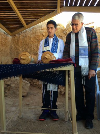 Reading from the Torah at a Bar Mitzvah in Israel
