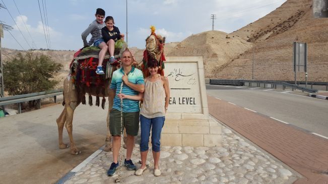 Michelle Krumholz with family on vacation in Israel