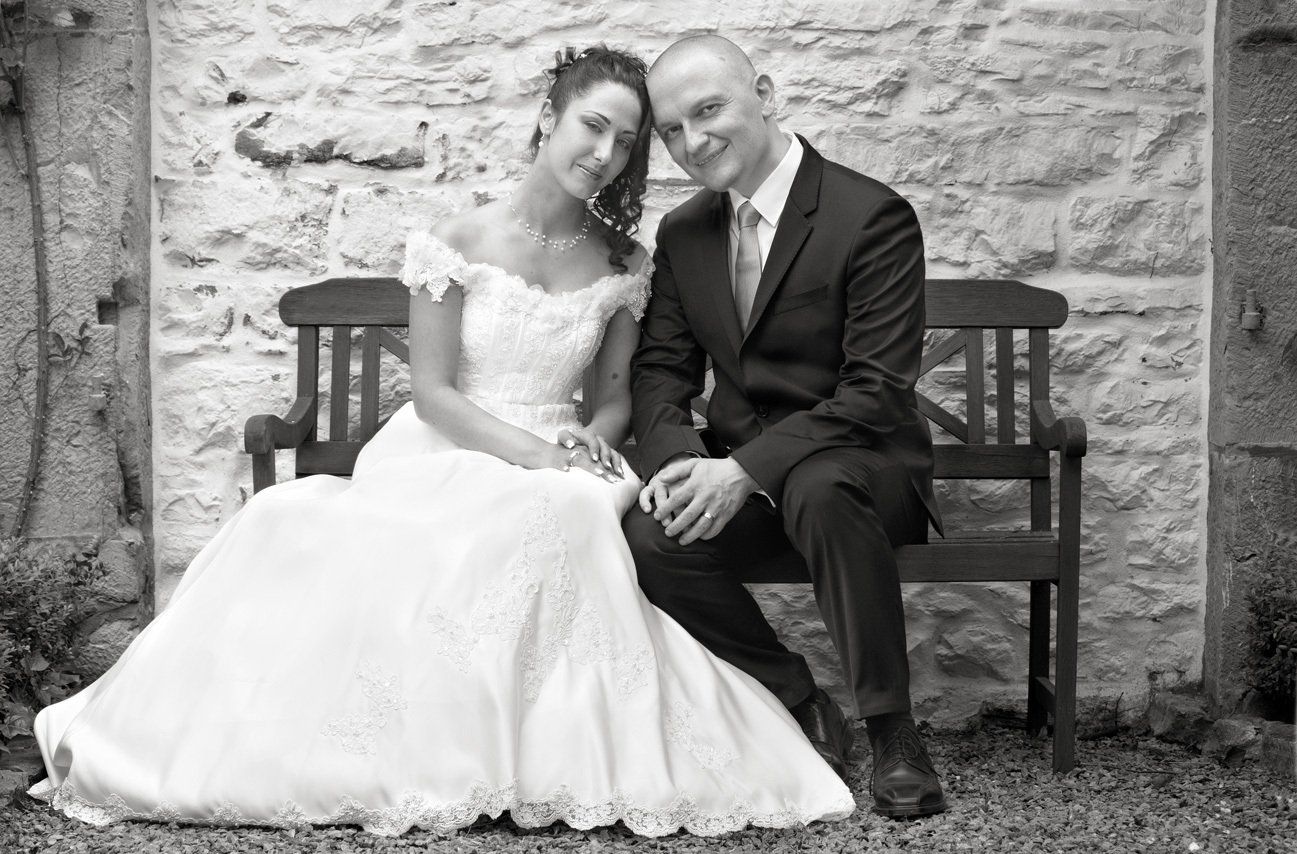 Photo n&b deJennifer et Gil, par Thierry Aguiar photographe mariage Bordeaux