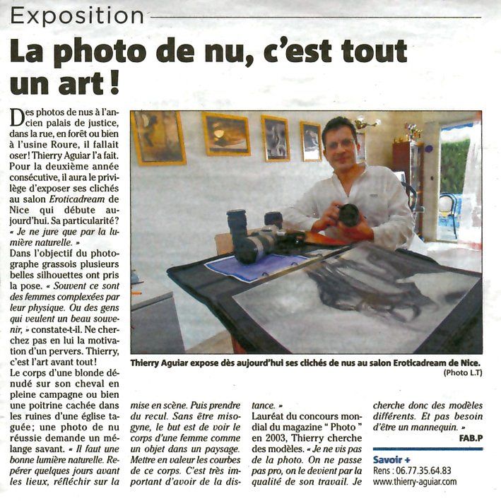 Thierry Aguiar, publication dans  Nice-Matin
