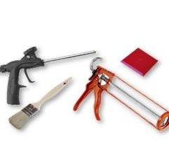 accessoires mastic mousse pistolet spatule pinceau