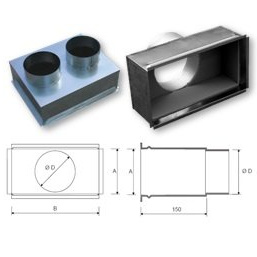 plénum piquage axial grille