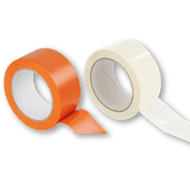 ruban adhésif adhesif PVC orange blanc