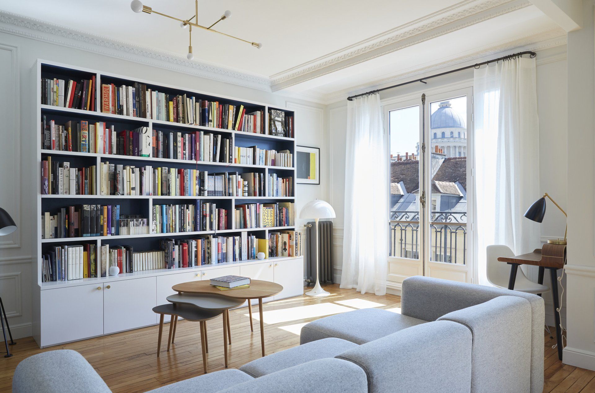 AXIOME Interior Design - PANTHEON - Haussmannien 105m2 - bibliothèque
