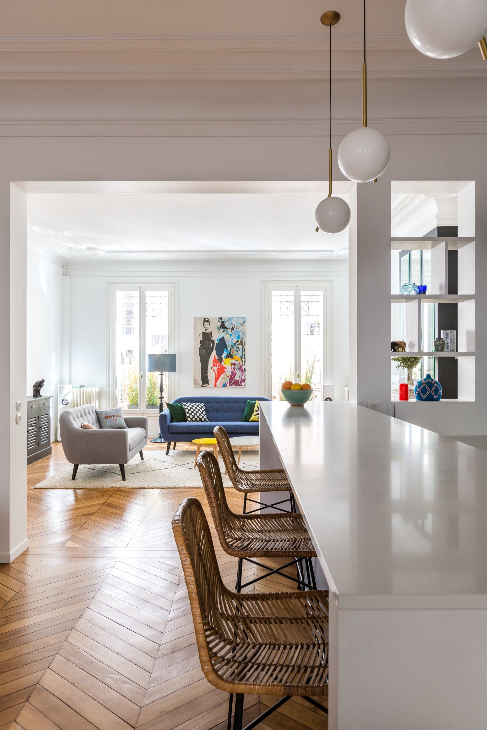 AXIOME Interior Design, architecte d'intérieur Paris, appartement haussmannien, bar