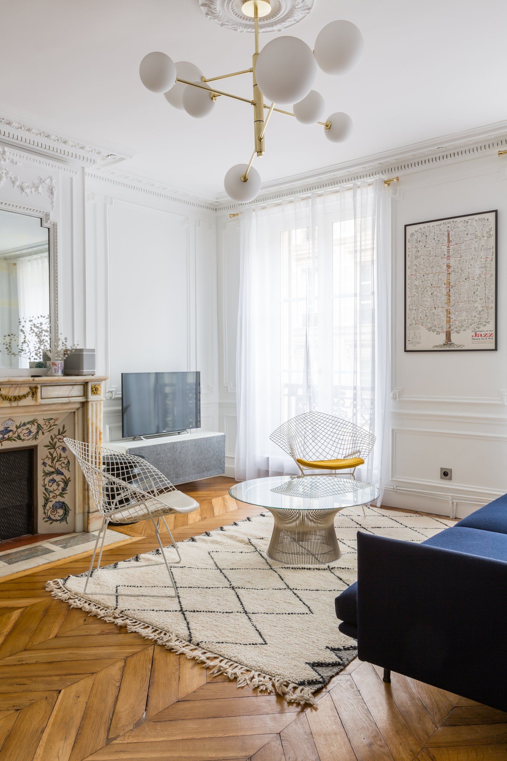 AXIOME Interior Design, architecte d'intérieur Paris, appartement haussmannien Paris 9ème, séjour