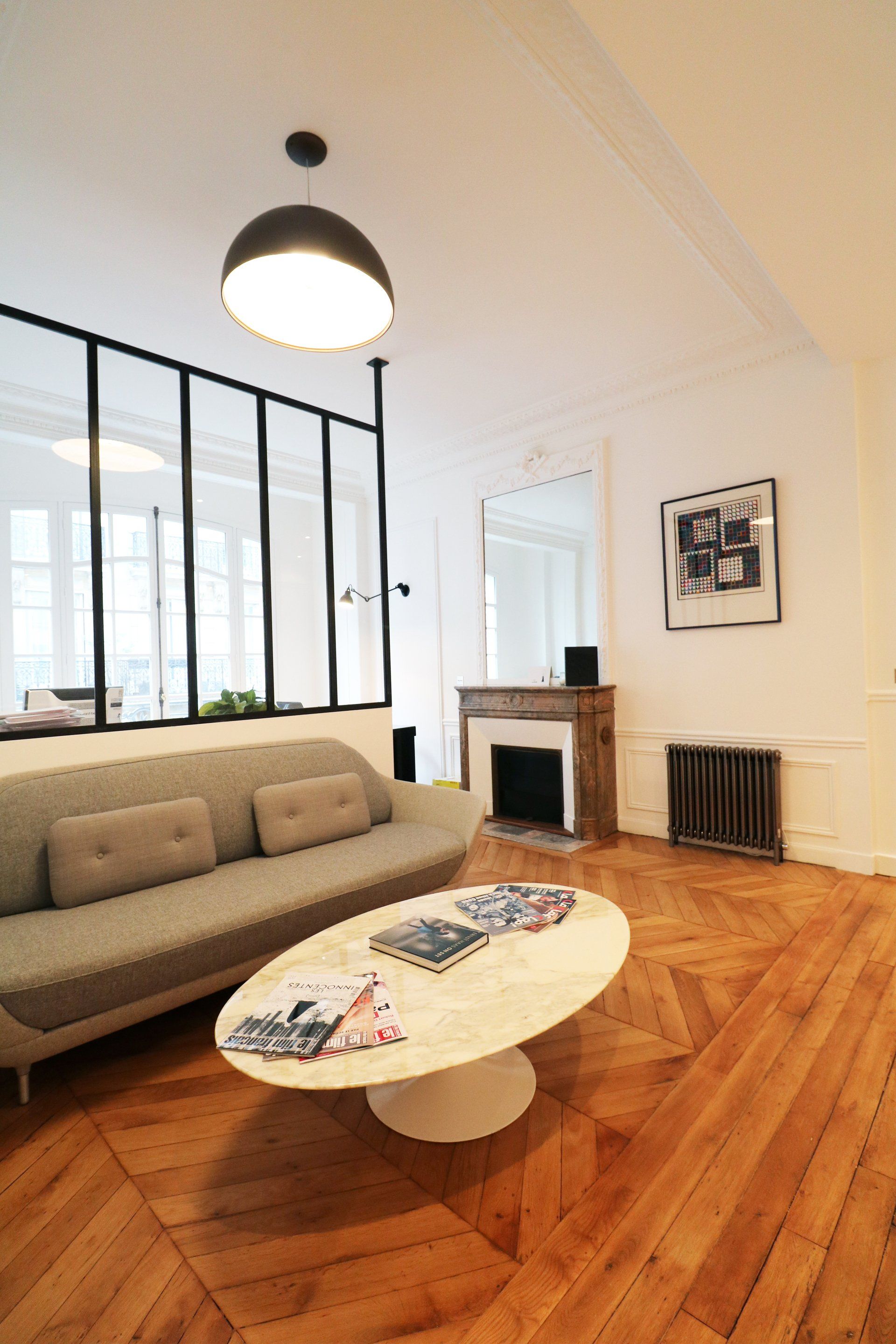 AXIOME Interior Design, architecte d'intérieur Paris, architecte intérieur paris, appartement haussmannienn, cabinet d'avocats, verrière