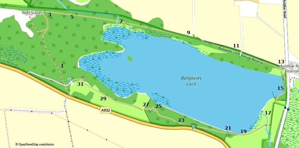 Balgavies Map showing path and posts