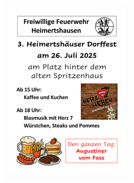 Dorffest Heimertshausen Dorffest Heimertshausen